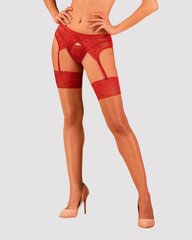 Чулки под пояс с широким кружевом Obsessive Lacelove stockings M/L