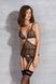 Корсет Passion AMBERLY CORSET black, XXL/XXXL, з застібками для панчіх, трусики в комплекті