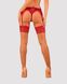 Чулки под пояс с широким кружевом Obsessive Lacelove stockings XL/2XL