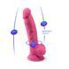 Фалоімітатор SilexD Johnny Pink Glow in the dark, двошаровий, силікон+Silexpan, діаметр 3,5см