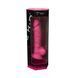 Фалоімітатор SilexD Johnny Pink Glow in the dark, двошаровий, силікон+Silexpan, діаметр 3,5см