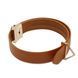 Нашийник з повідцем LOCKINK Tied Collar with Leash Set, коричневий, ланцюг зі шкіряною петлею та карабіном
