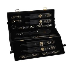 Розкішний набір для BDSM Zalo Bondage Play Kit, 10 аксесуарів у кейсі, шкіра, кристал Swarovski