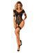 Нейлоновий бодістокінг з імітацією гартер Obsessive Bodystocking G334 S/M/L, black, з доступом