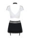 Эротический костюм секретарши Obsessive Secretary suit 5pcs black L/XL, черно-белый, топ, юбка, стри