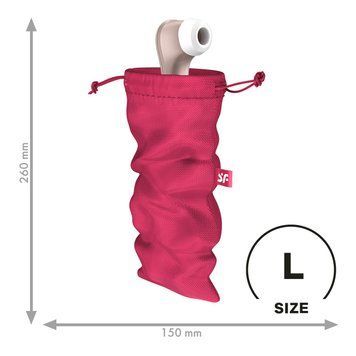 Мішечок для секс-іграшок Satisfyer Treasure Bag L, рожевий, на шнурку