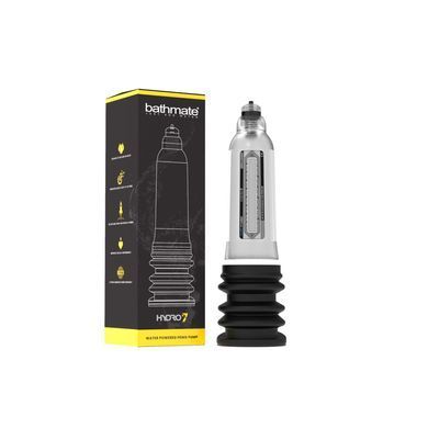 Гідропомпа Bathmate Hydro 7 Clear, для члена довжиною от 12,5 до 18см, діаметр до 5см