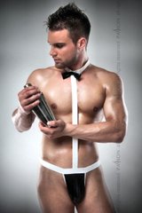 Мужской эротический костюм официанта Passion 021 BODY L/XL: очень откровенное боди