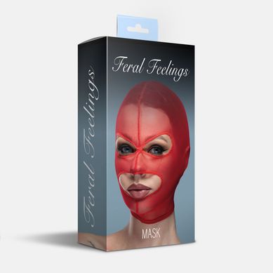 Маска сітка з відкритим ротом та очима Feral Feelings - Mask Red