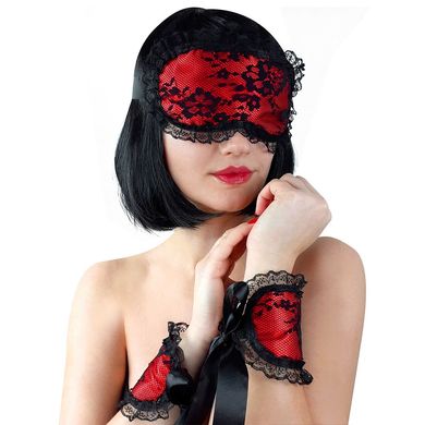 Мереживна маска на очі з наручниками Art of Sex – Mask and Handcuffs