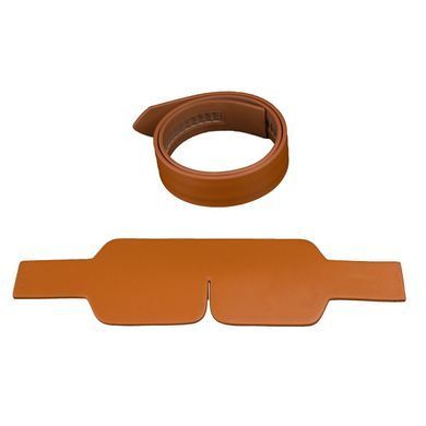 Маска на очі LOCKINK Blindfold Kit, коричнева, натуральна шкіра, регульований обсяг