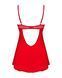 Пеньюар Obsessive Ingridia chemise & thong M/L, червоний, сорочка, стрінги