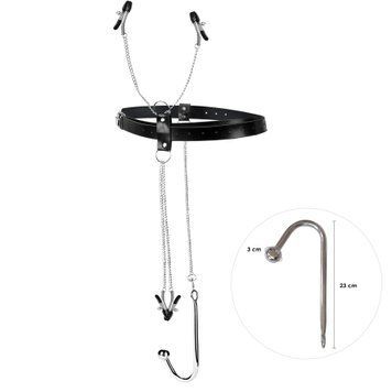 Бондажний набір із металевим анальним гаком №2 Art of Sex Blanca Bondage set with anal hook №2