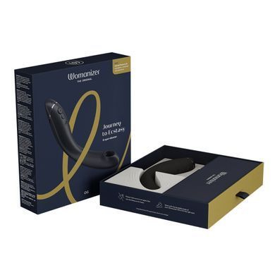 Вакуумний стимулятор для точки G та клітора з вібрацією Womanizer OG Dark Grey, 12 рівнів, 3 режими