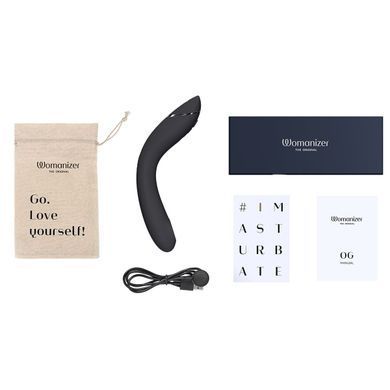 Вакуумний стимулятор для точки G та клітора з вібрацією Womanizer OG Dark Grey, 12 рівнів, 3 режими