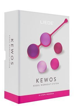 Вагінальні кульки Liebe Kewos &mdash; Cerise/Candy Violet, 5 кульок у комплекті, 15, 25, 35, 45 та 55 г