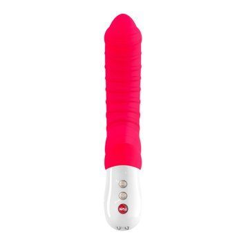 Вібратор для точки G Fun Factory TIGER india red, ребристий, підходить для анальної стимуляції