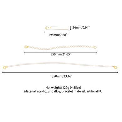 Перлинний набір для фіксації LOCKINK Pearl Bondage & Restraint Set, наручники, поножі, повідець