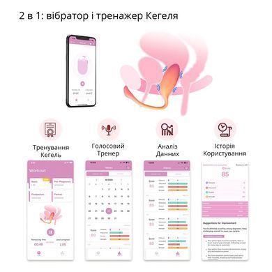 Смарт-віброяйце Magic Motion Flamingo Max Orange 2 в 1: віброяйце та тренажер Кегеля, 10 режимів