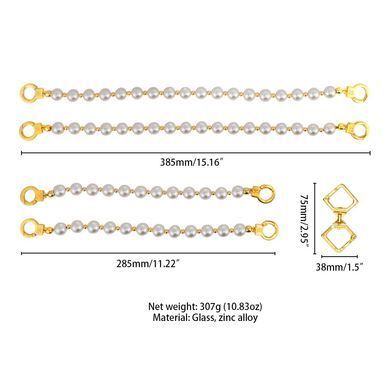 Перлинний набір для фіксації LOCKINK Pearl Bondage & Restraint Set, наручники, поножі, повідець