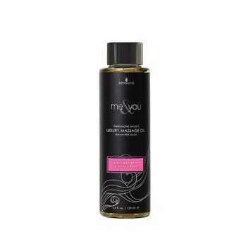 Масажна олія Sensuva &mdash; Me&You Pink Grapefruit & Vanilla Bean (125 мл) з феромонами