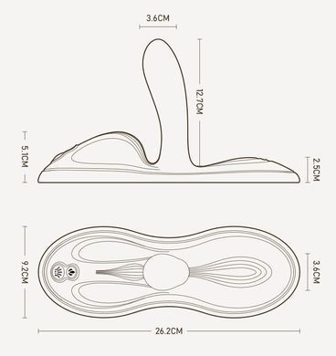 Sit-on-top смарт-вібратор Zalo &ndash; Flora Smart Vibrating Pad Ivory White, 9 моторів