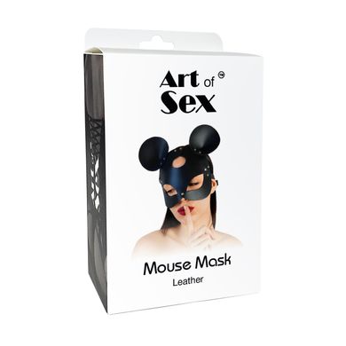 Кожаная маска мышки Art of Sex - Mouse Mask, цвет Красный