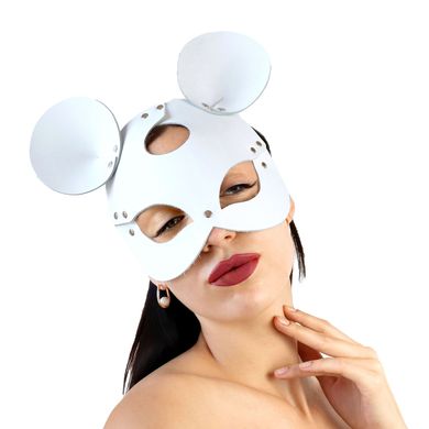 Кожаная маска мышки Art of Sex - Mouse Mask, цвет Белый