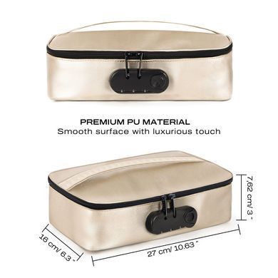 Кейс для іграшок Dorcel DISCREET BOX LUXURY GOLD, кодовий замок, 27&times;16&times;7,62 см