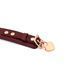 Шкіряний нашийник з повідцем Liebe Seele Wine Red Curved Collar, замок-сердечко