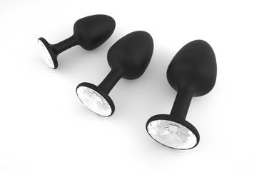 Анальна пробка Dorcel Geisha Plug Diamond M з кулькою всередині, створює вібрації, макс. діам. 3,2см