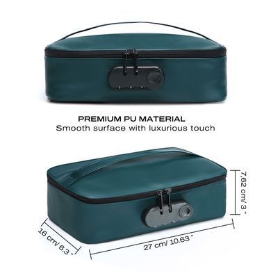 Кейс для іграшок Dorcel DISCREET BOX LUXURY GREEN, кодовий замок, 27&times;16&times;7,62 см
