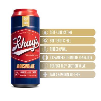 Мастурбатор &ndash; банка пива Blush Schag's Arousing Ale Masturbator &ndash; Frosted, самозмащуваний, вакуум