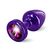 Анальная пробка со стразом Diogol ANNI round purple Рубин 25мм