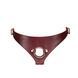 Шкіряні трусики для страпона Liebe Seele Wine Red Strap on Harness, універсальний розмір