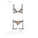 Еротичний комплект спідньої білизни Passion GABI SET S/M beige, трусики з гартерами