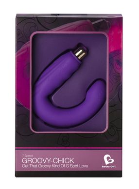 Стимулятор клитора и точки G Rocks Off Groovy-Chick 7 Purple