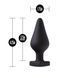Анальна пробка Blush Temptasia &ndash; Fuck Me Anal Plug &ndash; Black, основа у вигляді сердечка