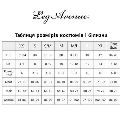 Боді з відкритою спиною та рюшами на стегнах Leg Avenue Lace Floral Lace Halter Teddy One Size, White