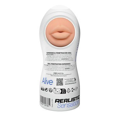 Мастурбатор-ротик Alive Maxi Flex L Oral, реалістичний вхід, рельєфний канал