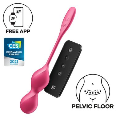 Вагинальные шарики с вибрацией Satisfyer Love Birds 2 Connect App Red