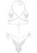 Еротичний комплект з відкритою чашкою Leg Avenue Open cup bra and pearl panty One Size White