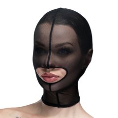 Маска сітка із відкритим ротом Feral Feelings - Hood Mask Black