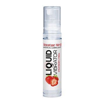 Лубрикант з ефектом вібрації Amoreane Med Liquid Vibrator Strawberry (10 мл)