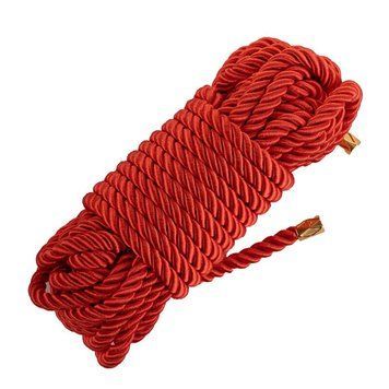 Мотузка для шибарі LOCKINK SEVANDA Shibari Pratice Rope, червона, 8 м, нейлон+бавовна
