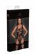 Боді Noir Handmade F242 Tulle body with patterned flock embroidery, L