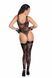 Боді Noir Handmade F242 Tulle body with patterned flock embroidery, L
