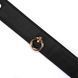 Нашийник з повідцем Liebe Seele Black Organosilicon Collar with Leash, екошкіра