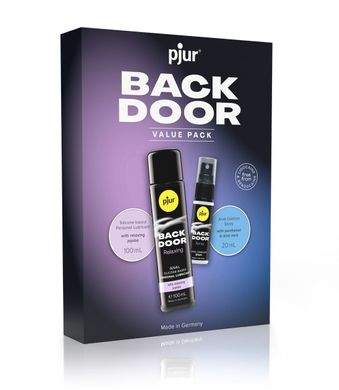 Подарочный набор pjur BACK DOOR Value Pack: силиконовая смазка 100 мл и расслабляющий спрей 20 мл