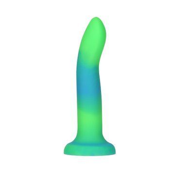 Фалоімітатор, що світиться в темряві, ADDICTION Rave 8&Prime;, Glow in the Dark Dildo Blue Green, 20,3 см